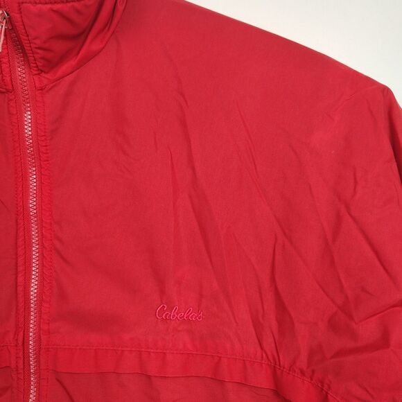 Vintage Cabela's men's full-zip lined coat, size Large Tall, red w/ black lining - Picture 2 of 9